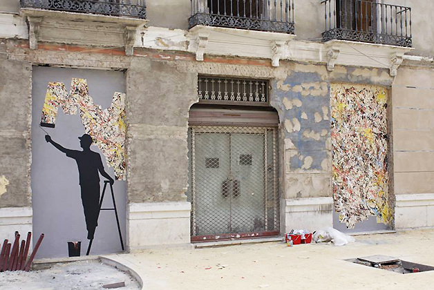 Pejac en el Soho de Málaga. Foto del Facebook del MAUS MALAGA. 