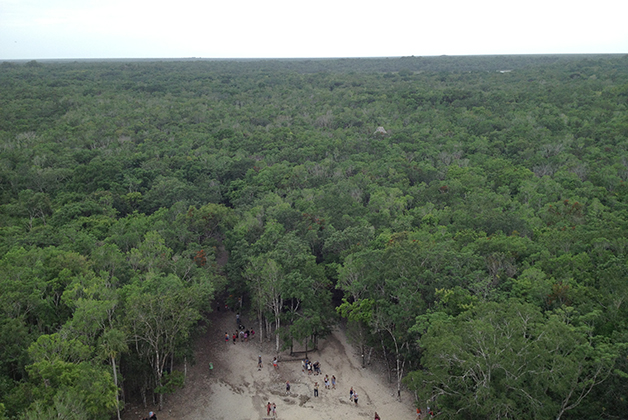 Las vistas son espectaculares desde la cima de la pirámide. Foto © Silvia Lucero 