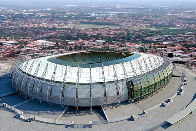 Arena Castelão, uno de los estadios donde se jugará la Copa del Mundo de la FIFA 2014. Foto de la página oficial del estadio Arena Castelão