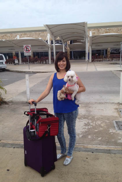 Llegando al aeropuerto con Fiona. Foto © Silvia Lucero