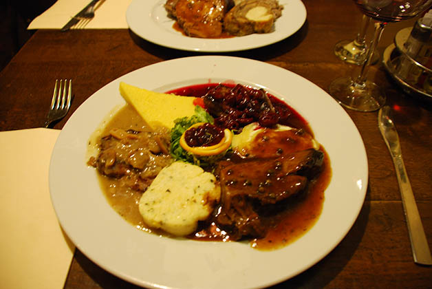 Especialidad eslovena del restaurante Sokol. Foto © Silvia Lucero