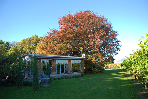 Nuestro cottage justo frente a los viñedos. Foto © Patrick Mreyen