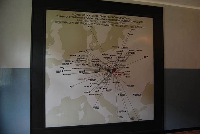 Mapa que muestra desde donde eran deportadas las víctimas. Foto © Silvia Lucero