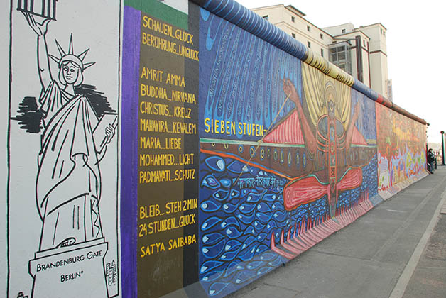 East Side Gallery en el Muro de Berlín. Foto © Patrick Mreyen