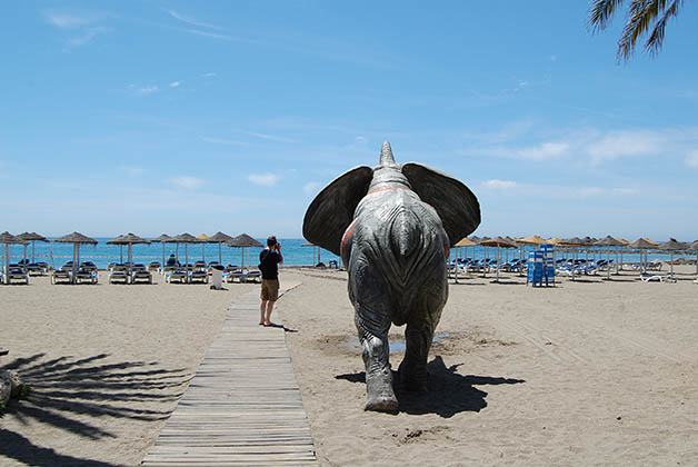 Una de las playas de Marbella. Foto © Silvia Lucero