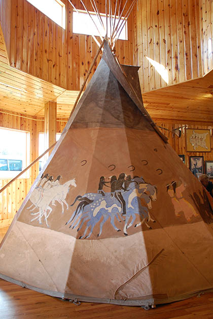 Ejemplo de un teepee en el museo. Foto © Patrick Mreyen