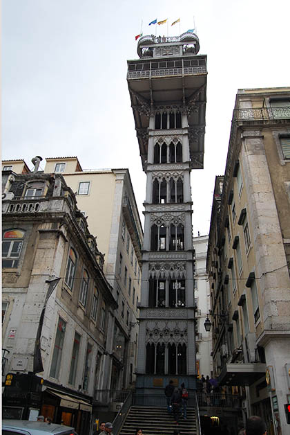 Elevador de Santa Justa en Baixa. Foto © Silvia Lucero