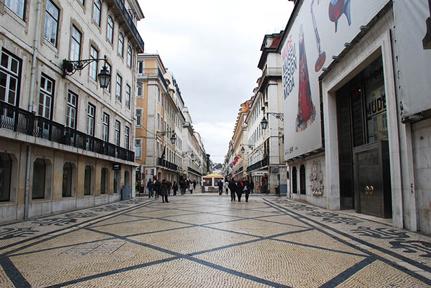 Rua Augusta en la parte Baixa de Lisboa. Foto © Patrick Mreyen