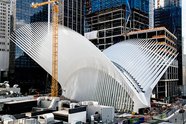 El Oculus de la estación en WTC, en Nueva York. Foto de la página de prensa del World Trade Center