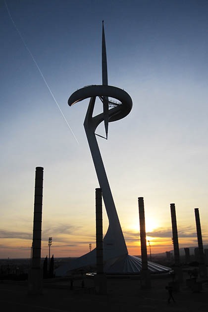 La famosa Torre de Comunicaciones de Montjuic. Foto © Patrick Mreyen