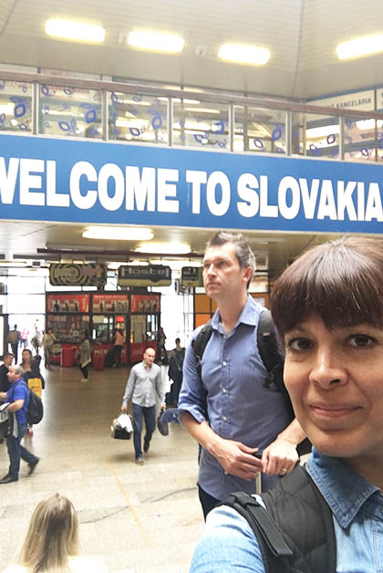 Llegando a la estación de trenes en Bratislava, Eslovaquia. Foto © Silvia Lucero