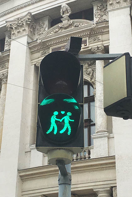 Me encantaron los semáforos en Viena. Foto © Silvia Lucero